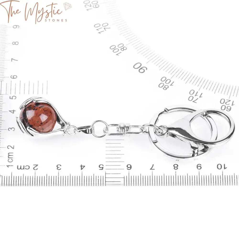 Onyx Sphere Clasp Keychain