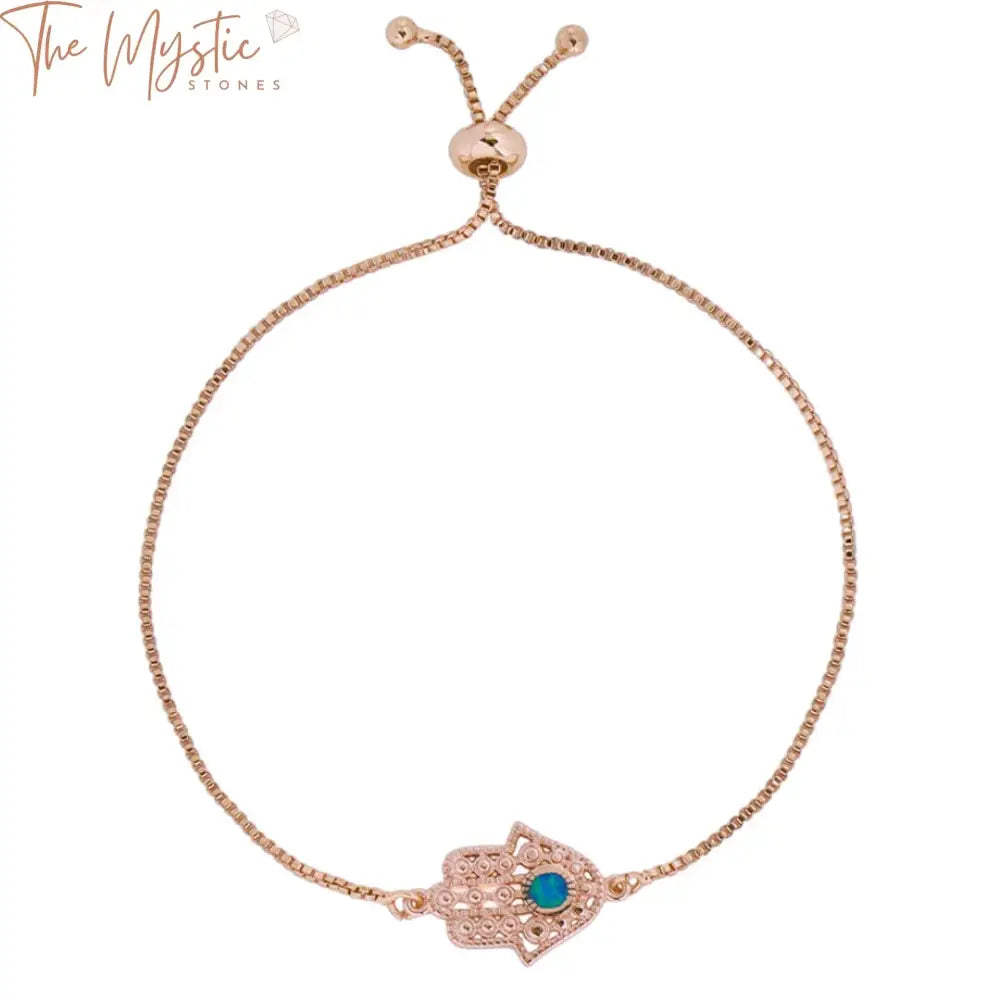 Opal Hamsa Link Bracelet