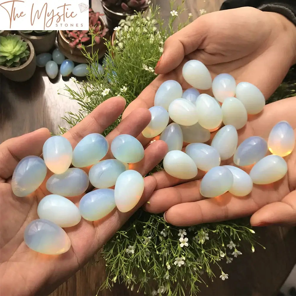 Opalite Quartz Crystal Eggs - 5Pc Set