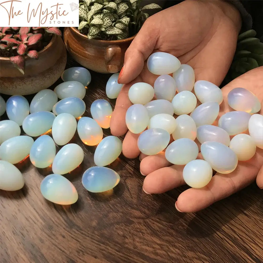 Opalite Quartz Crystal Eggs - 5Pc Set