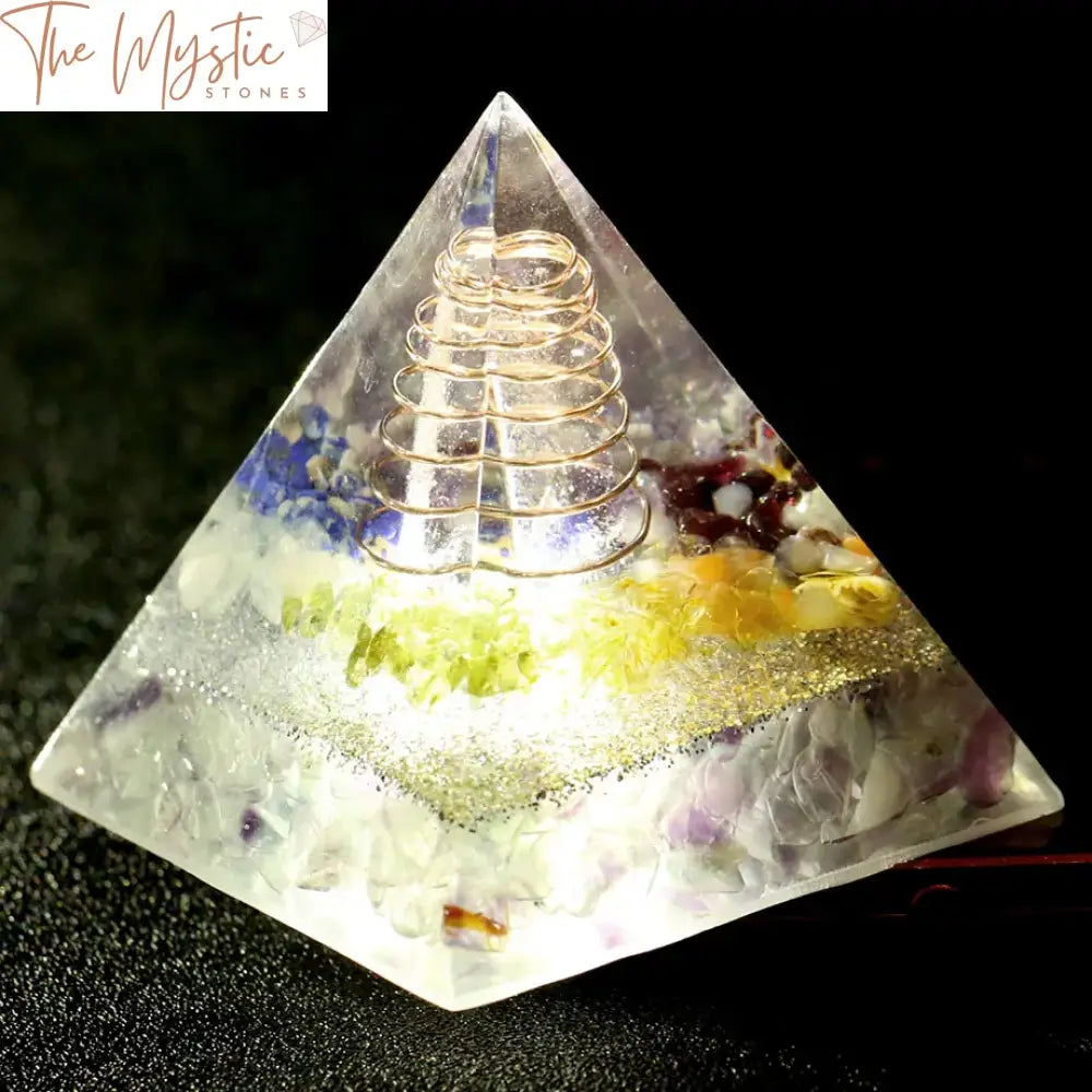 Orgonite Chakra Energy Pyramid 49X49Mm