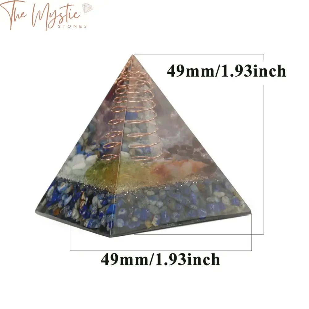 Orgonite Chakra Energy Pyramid 49X49Mm