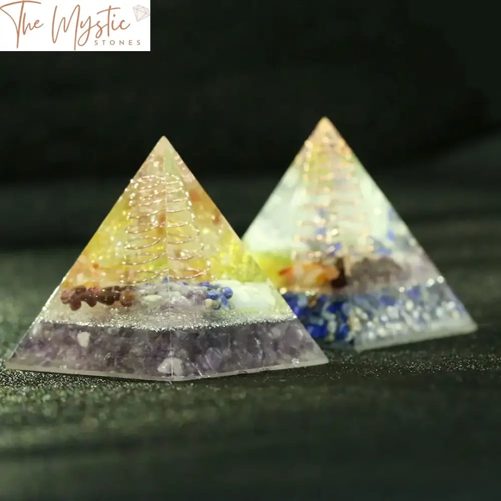 Orgonite Chakra Energy Pyramid 49X49Mm