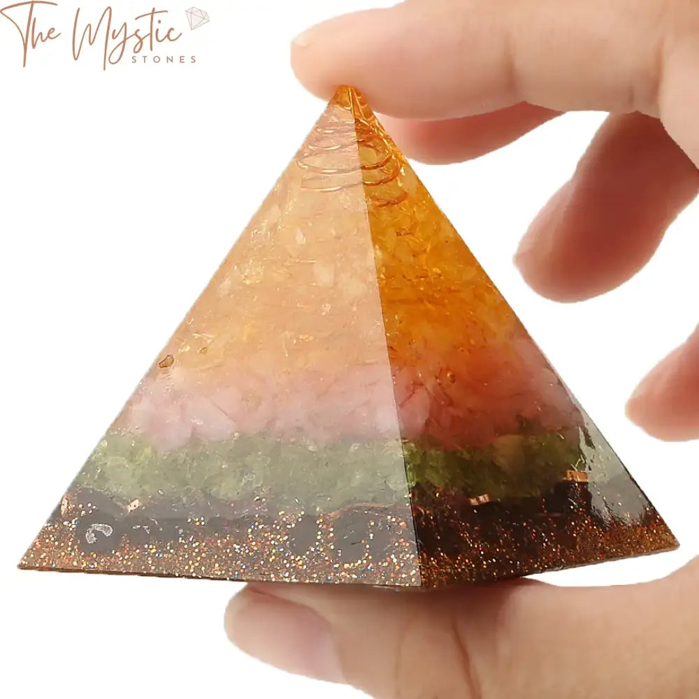 Orgonite Energy Pyramid With Natural Stones