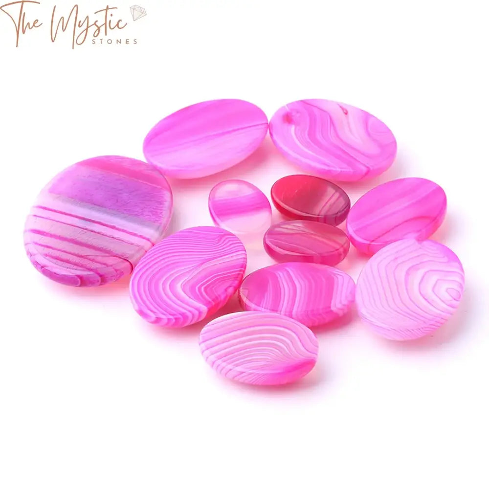 Oval Rose Red Agate Cabochon