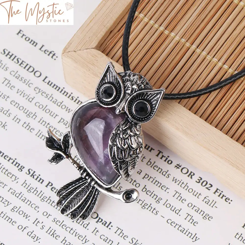 Owl Crystal Healing Pendant