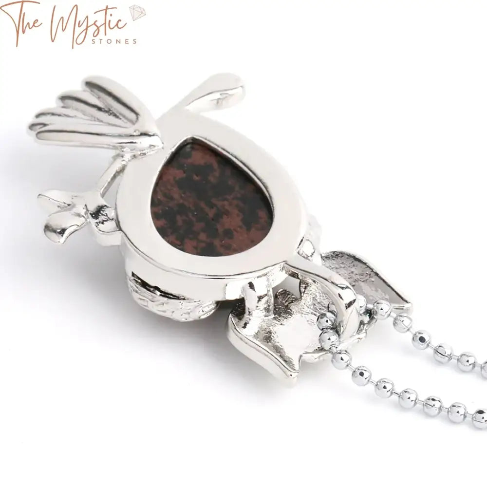 Owl Water Drop Crystal Necklace