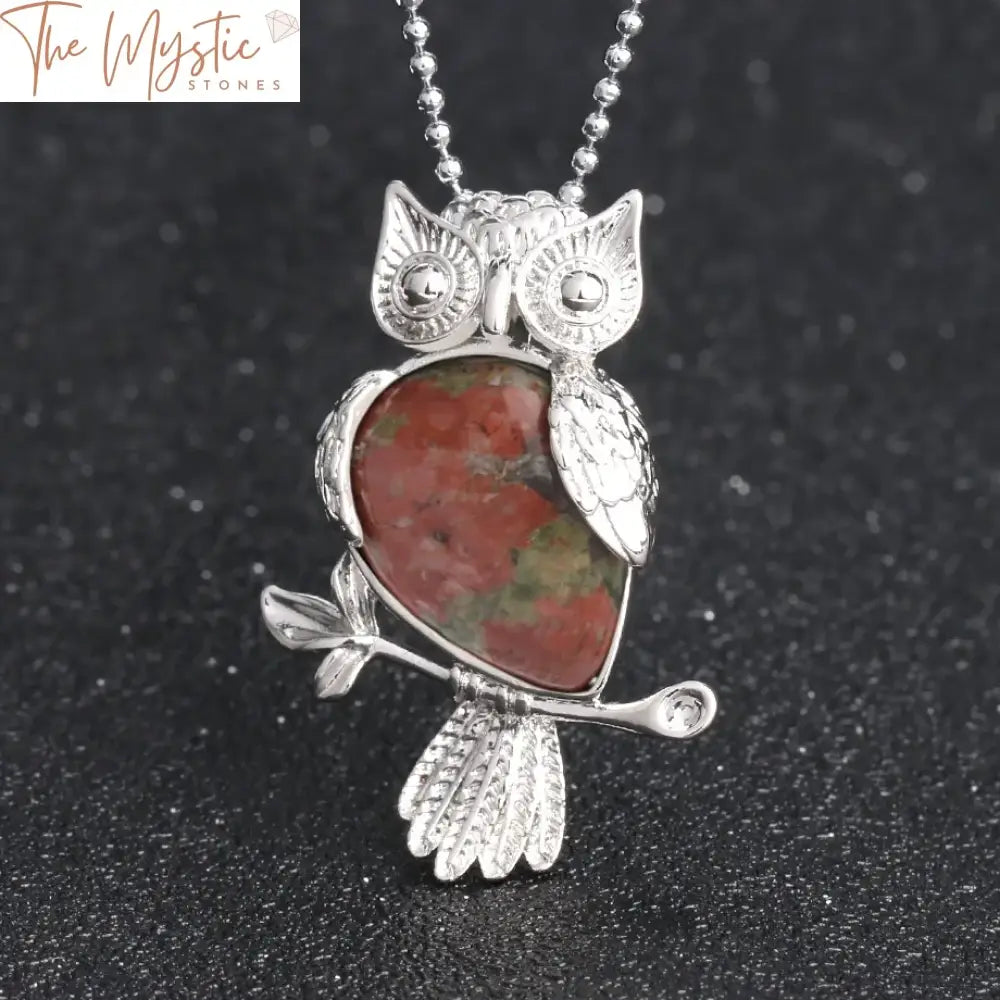 Owl Water Drop Crystal Necklace