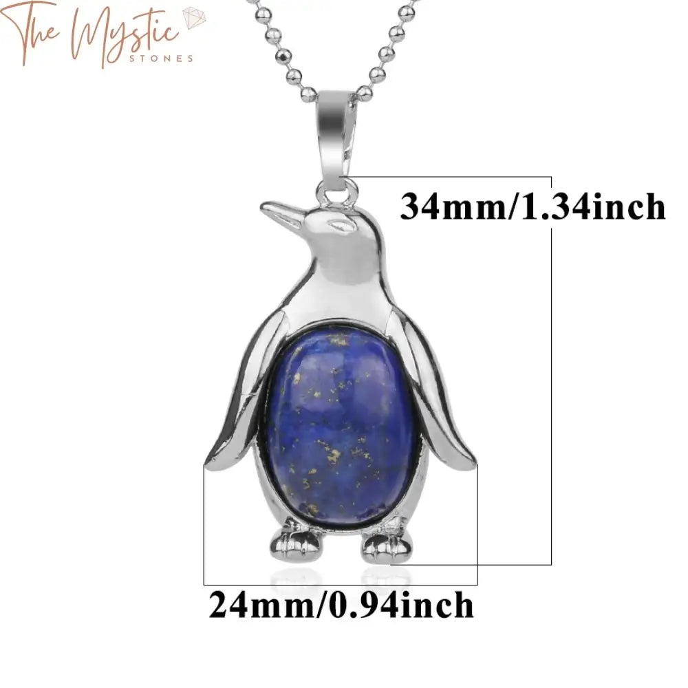 Penguin Reiki Crystal Necklace