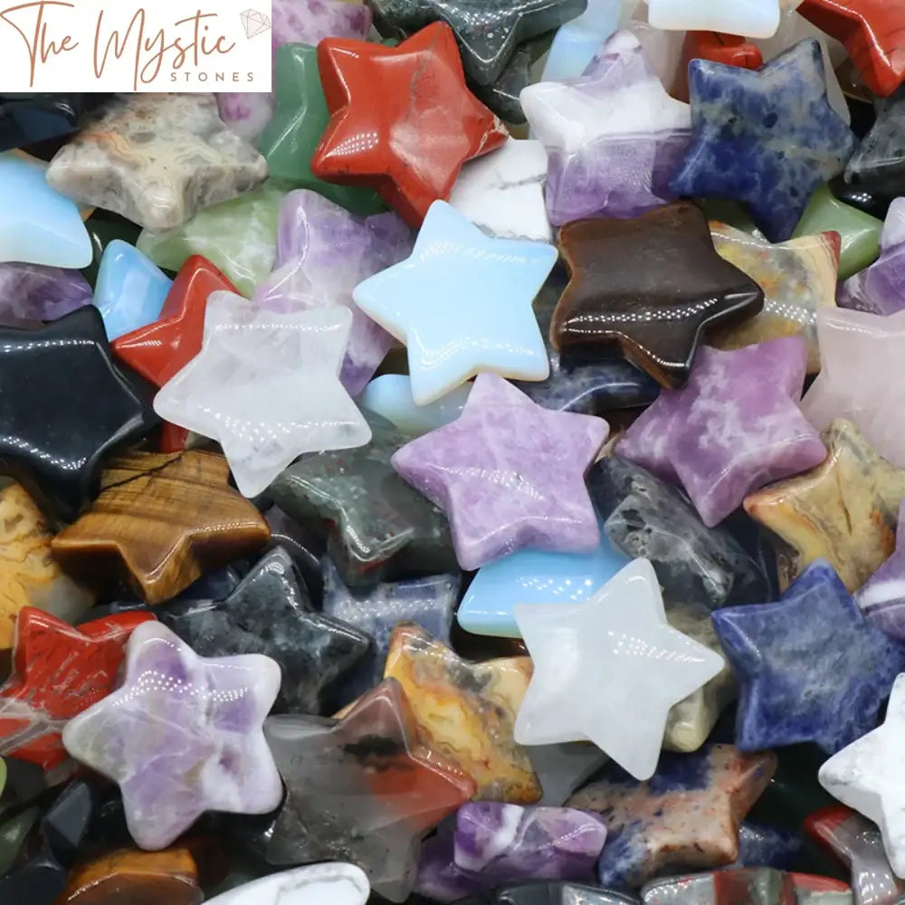 Pentagram Crystal Chakra Stones - 30Mm