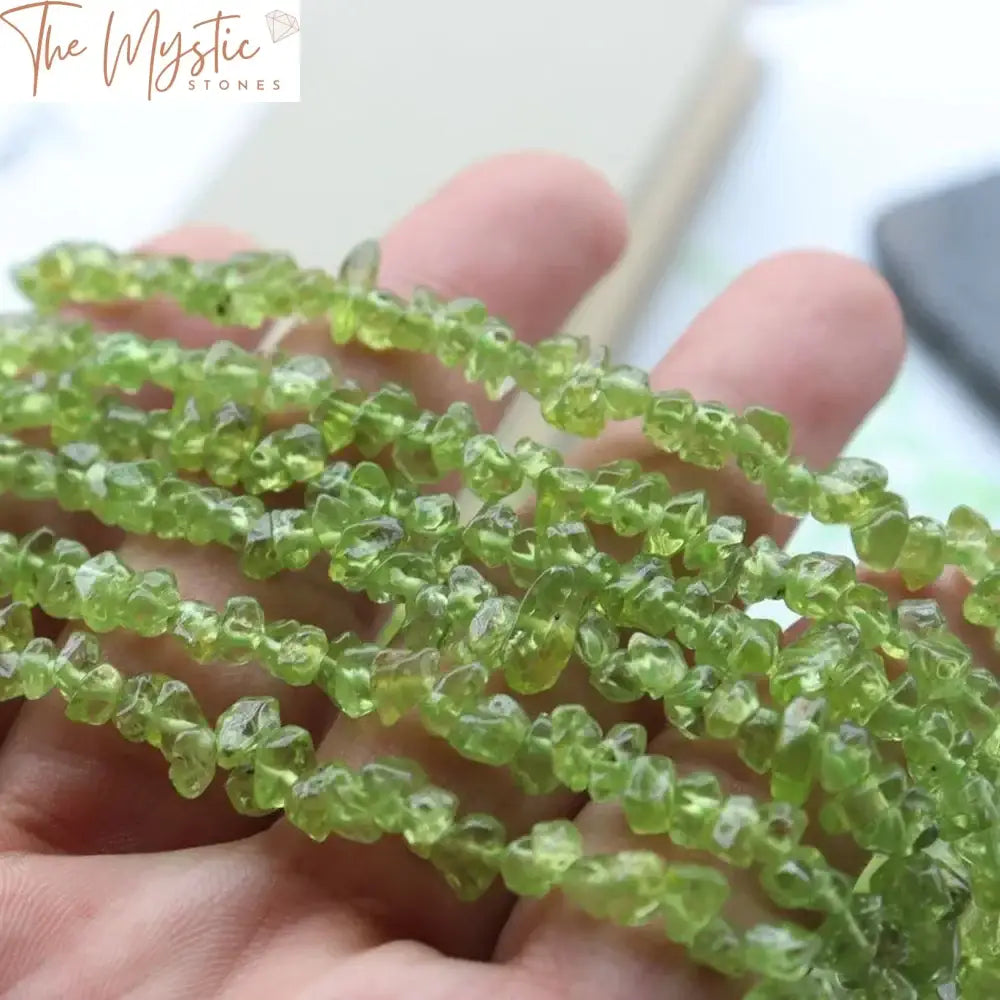 Peridot Olivine Crystal Chips 5-7Mm