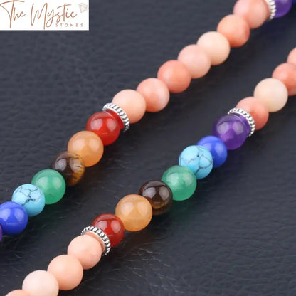 Pink Aventurine Tree Of Life Chakra Bracelet