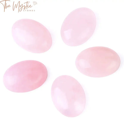 Pink Crystal Oval Cabochon Bead