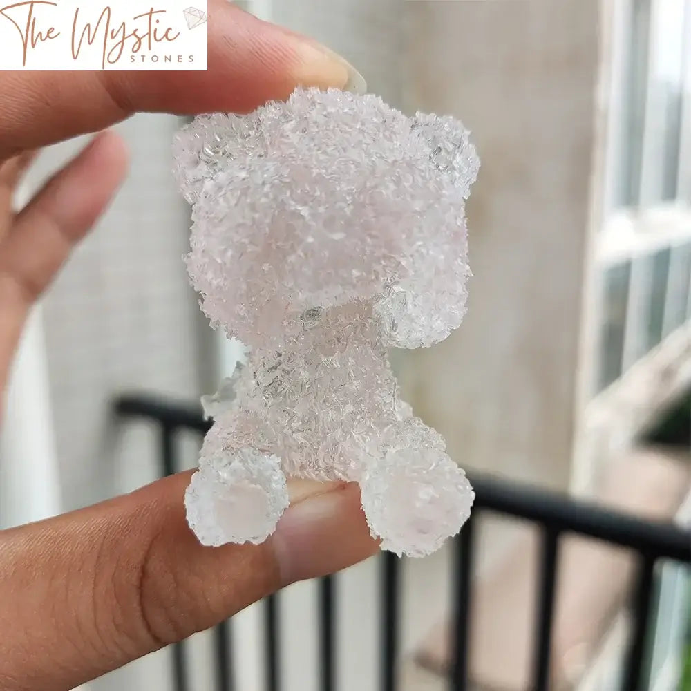 Pink Crystal Teddy Bear Statue