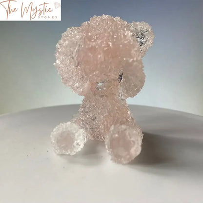 Pink Crystal Teddy Bear Statue