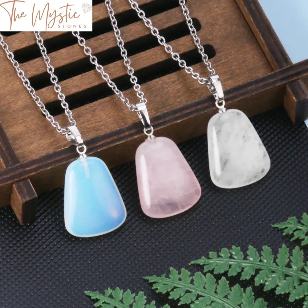 Pink Geometric Crystal Necklace