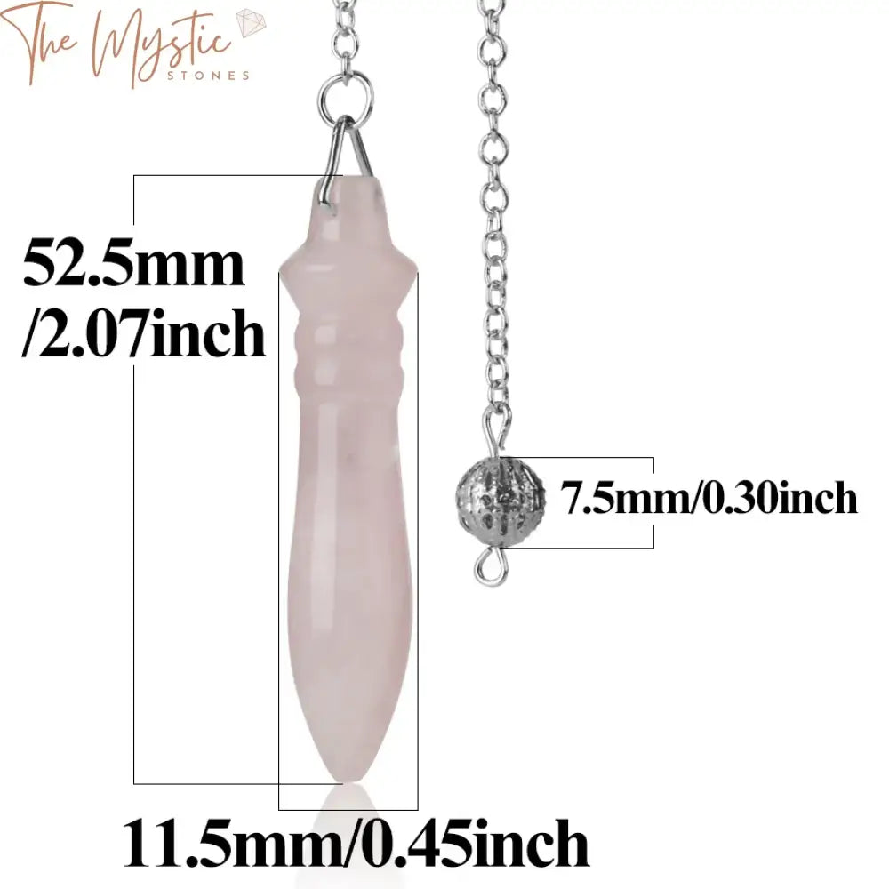 Pink Quartz And Lapis Crystal Reiki Pendulum