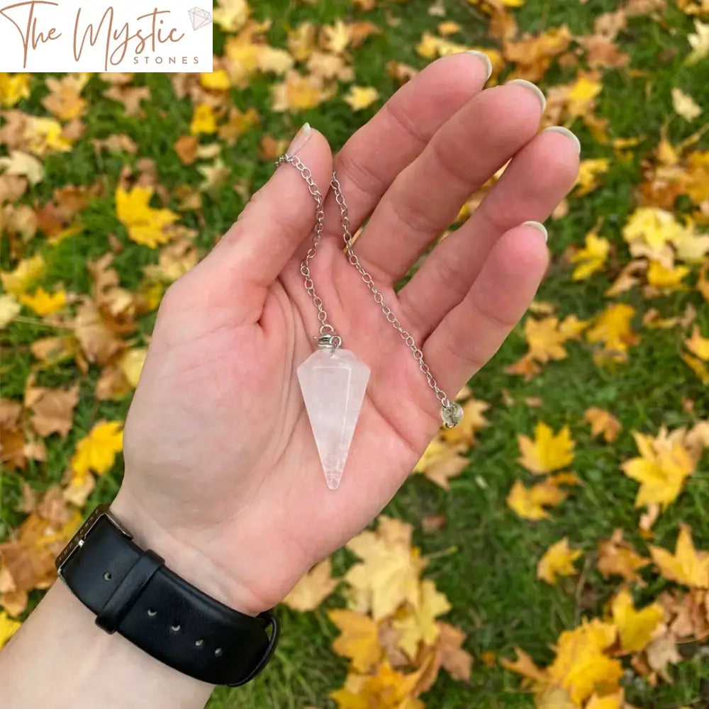 Pink Quartz Healing Pendulum