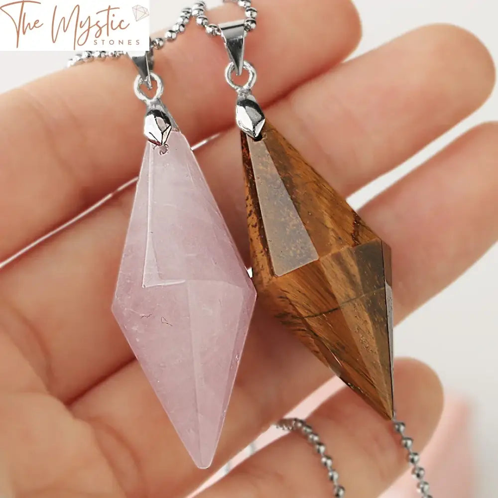 Pink Quartz Symmetry Cone Reiki Necklace