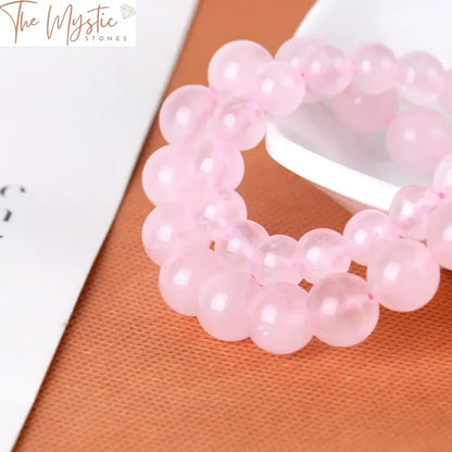 Pink Rose Crystal Healing Bracelet