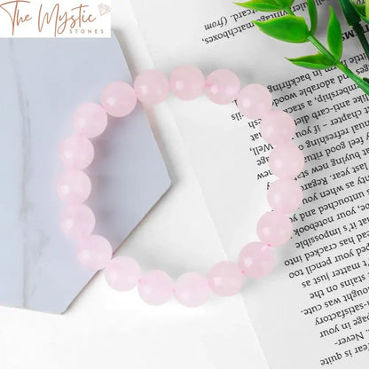 Pink Rose Crystal Healing Bracelet