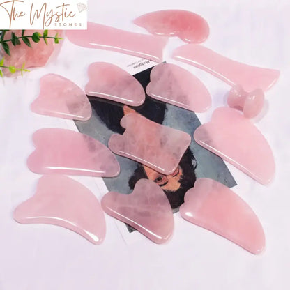 Pink Rose Quartz Gua Sha Board