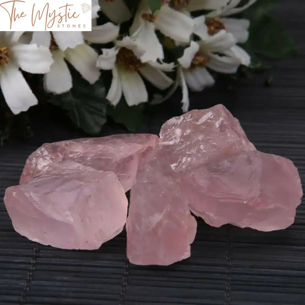 Pink Rose Quartz Raw Crystal 100G