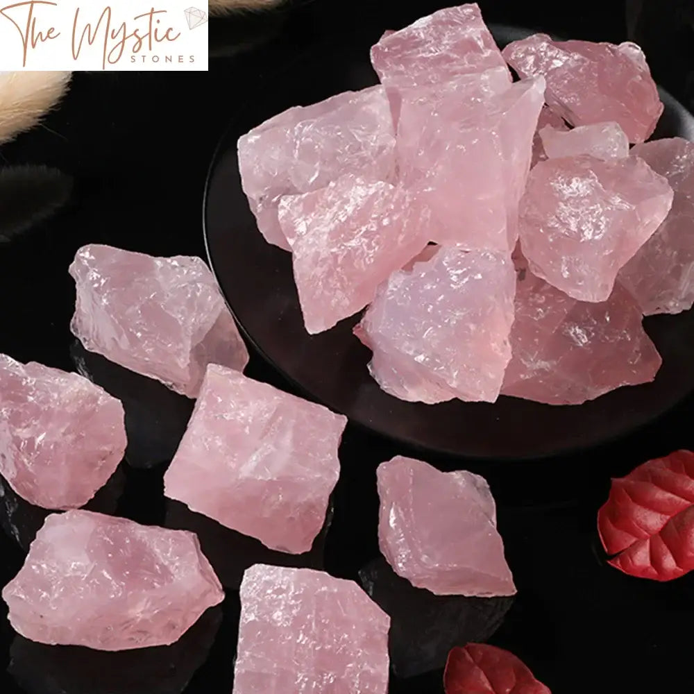 Pink Rose Quartz Raw Crystal 100G