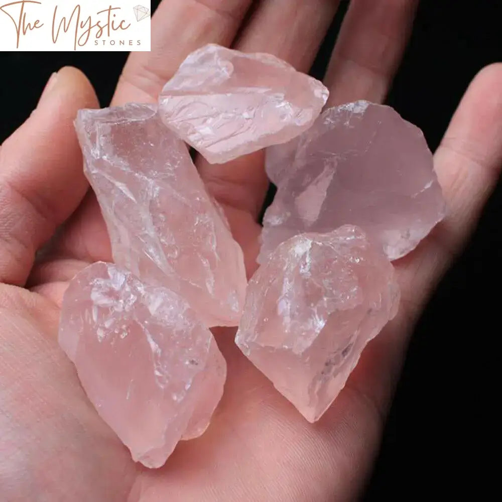 Pink Rose Quartz Raw Crystal 100G