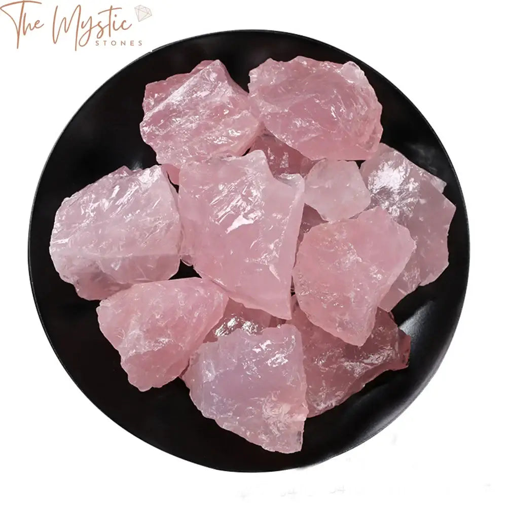 Pink Rose Quartz Raw Crystal 100G