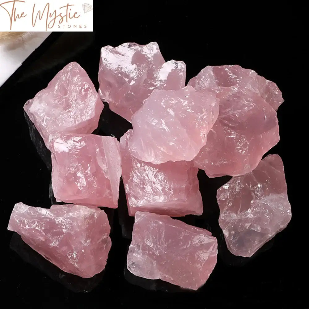 Pink Rose Quartz Raw Crystal 100G