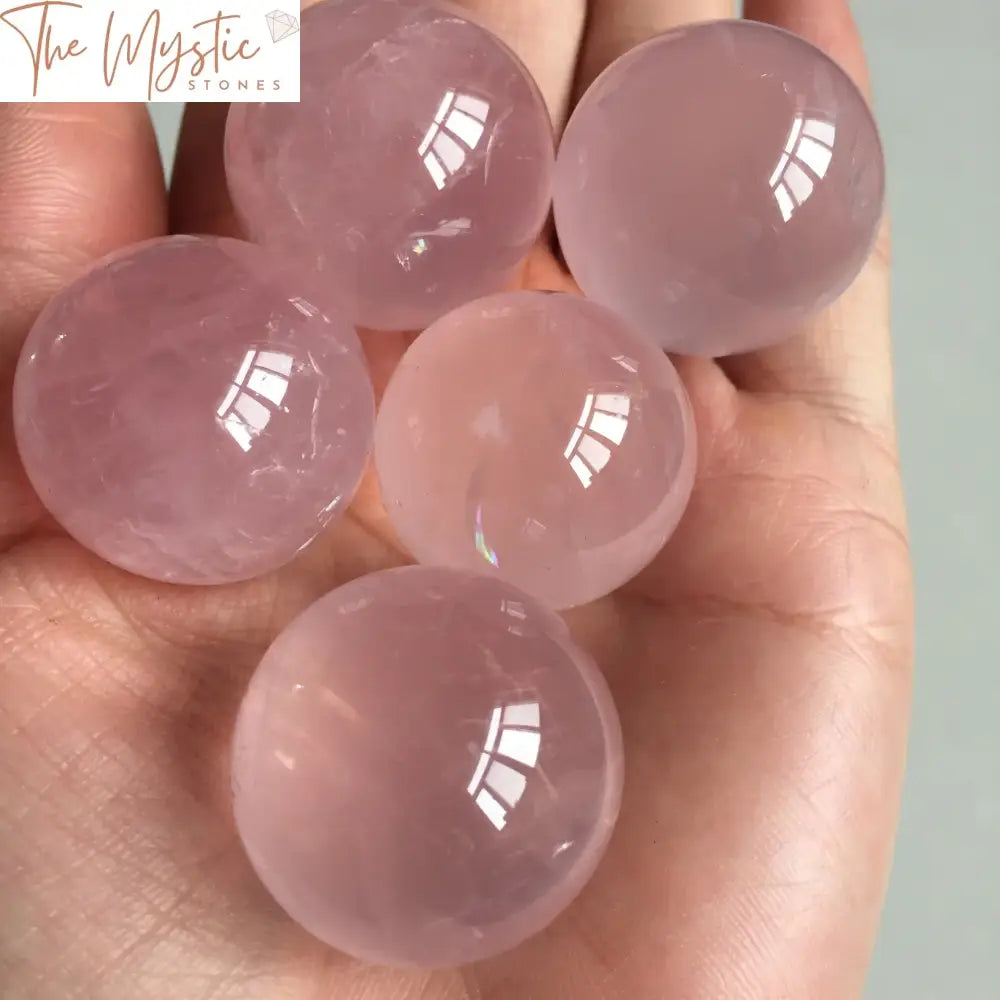 Pink Rose Quartz Reiki Sphere