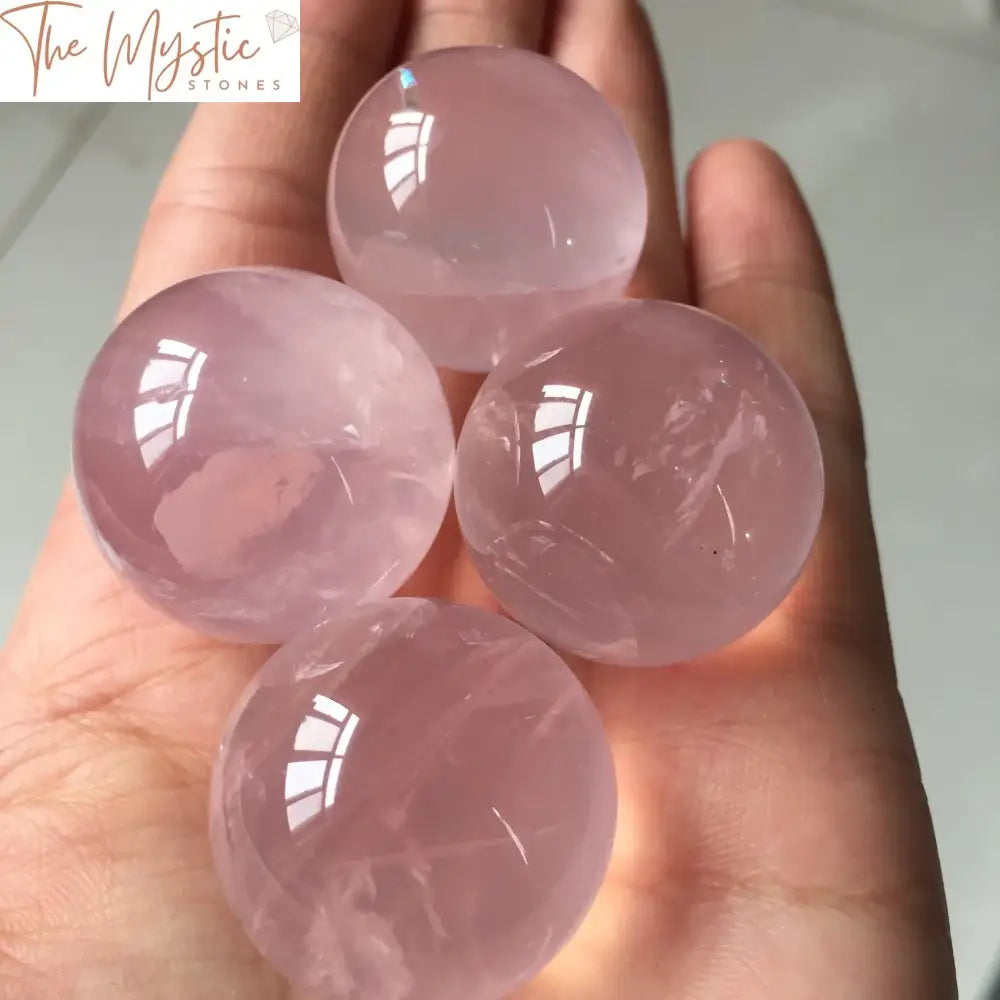 Pink Rose Quartz Reiki Sphere