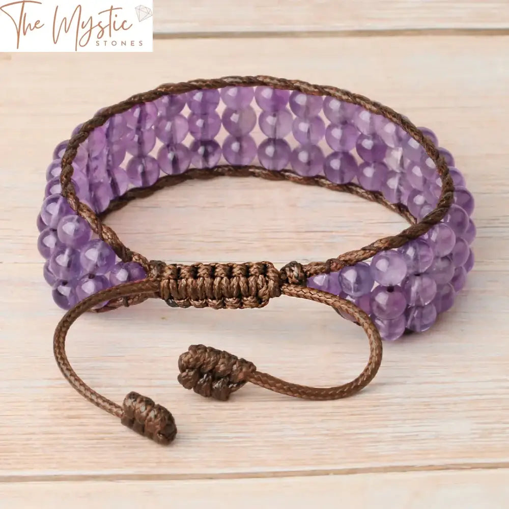 Purple Crystal Chakra Wrap Bracelet