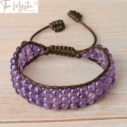 Purple Crystal Chakra Wrap Bracelet