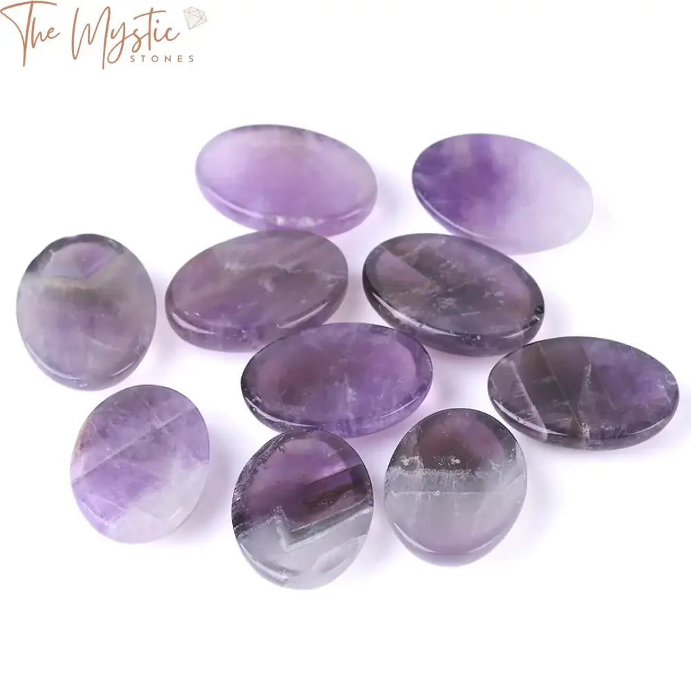 Purple Crystal Oval Beads