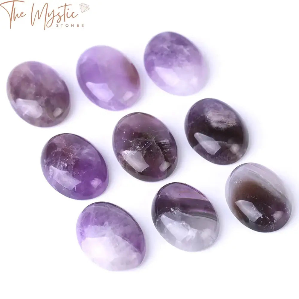 Purple Crystal Oval Beads