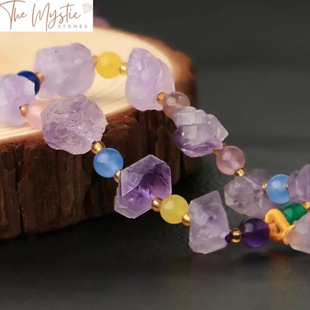 Purple Crystal Reiki Stone Bracelet