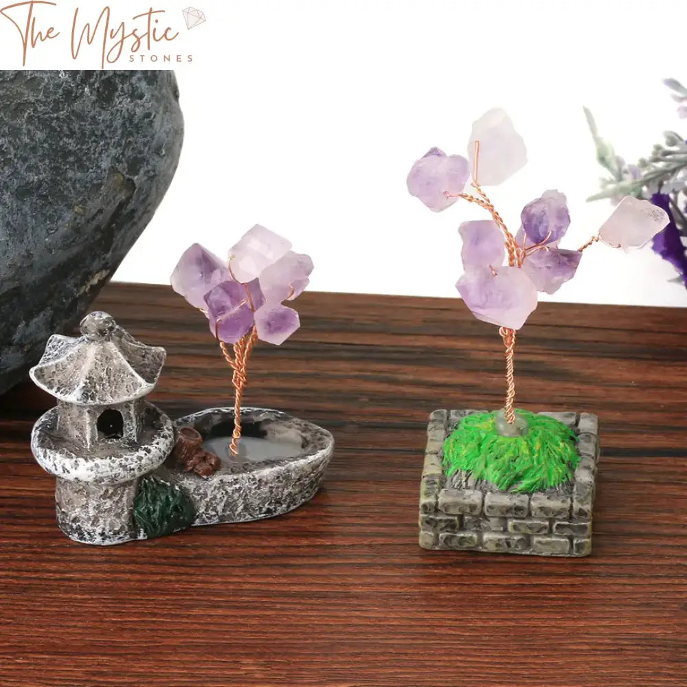 Purple Crystal Tree Miniature Villa