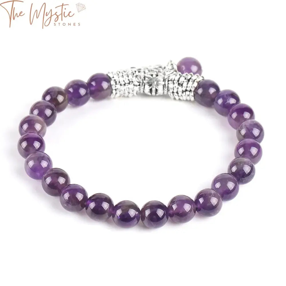 Purple Crystal Tree Of Life Bracelet