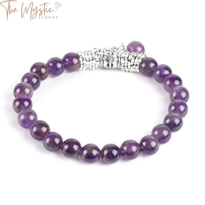 Purple Crystal Tree Of Life Bracelet