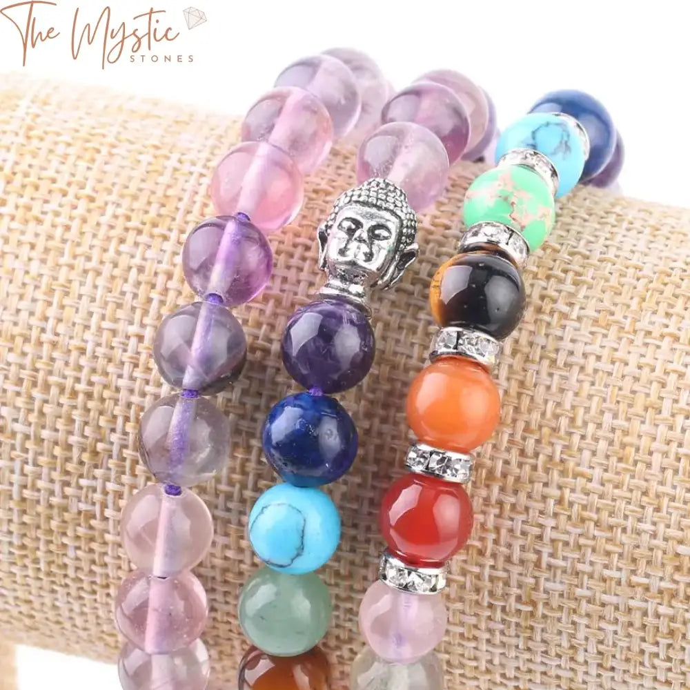 Purple Fluorite Chakra Bracelet