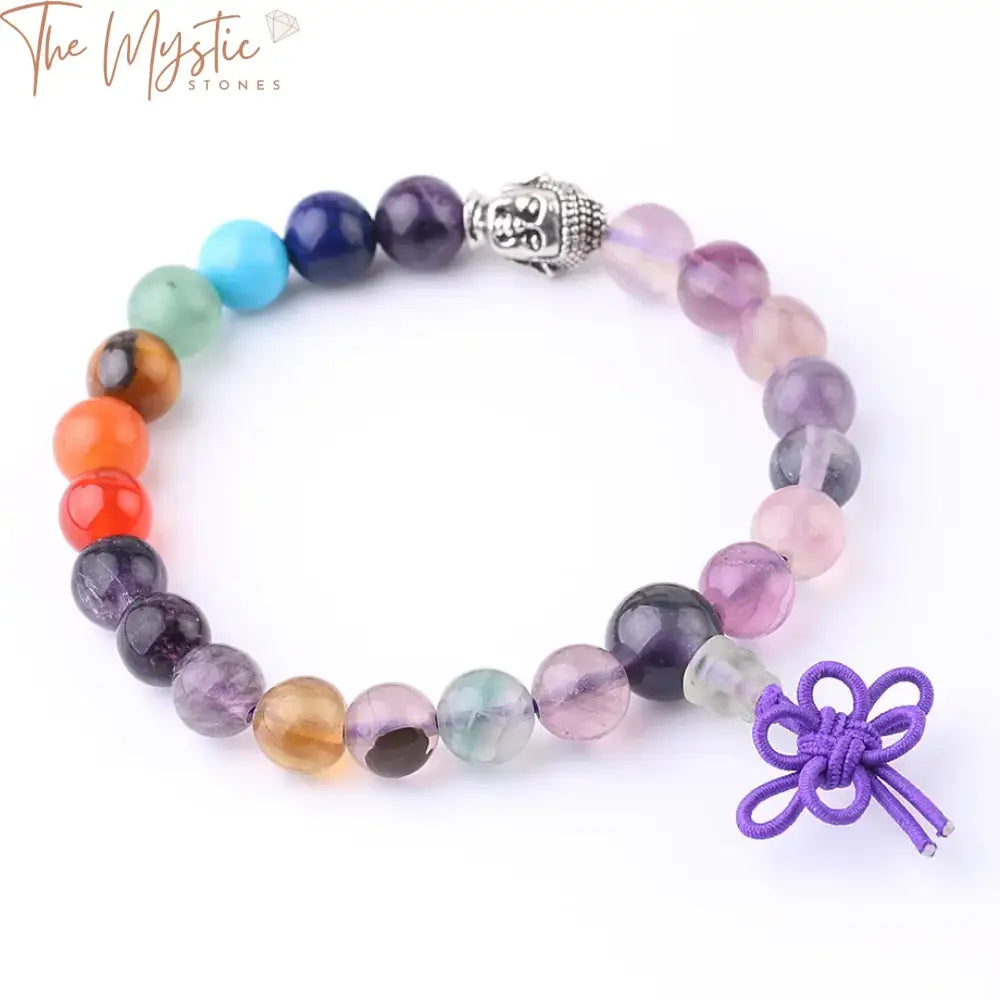 Purple Fluorite Chakra Bracelet