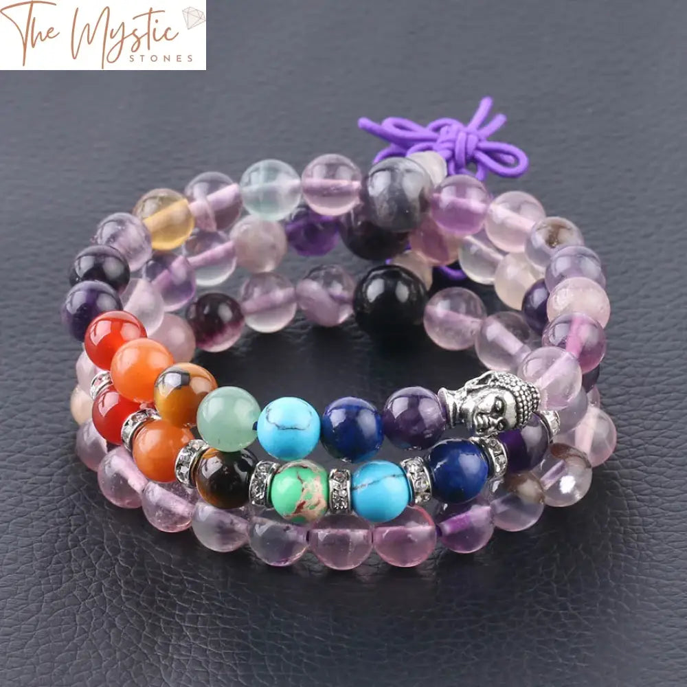 Purple Fluorite Chakra Bracelet