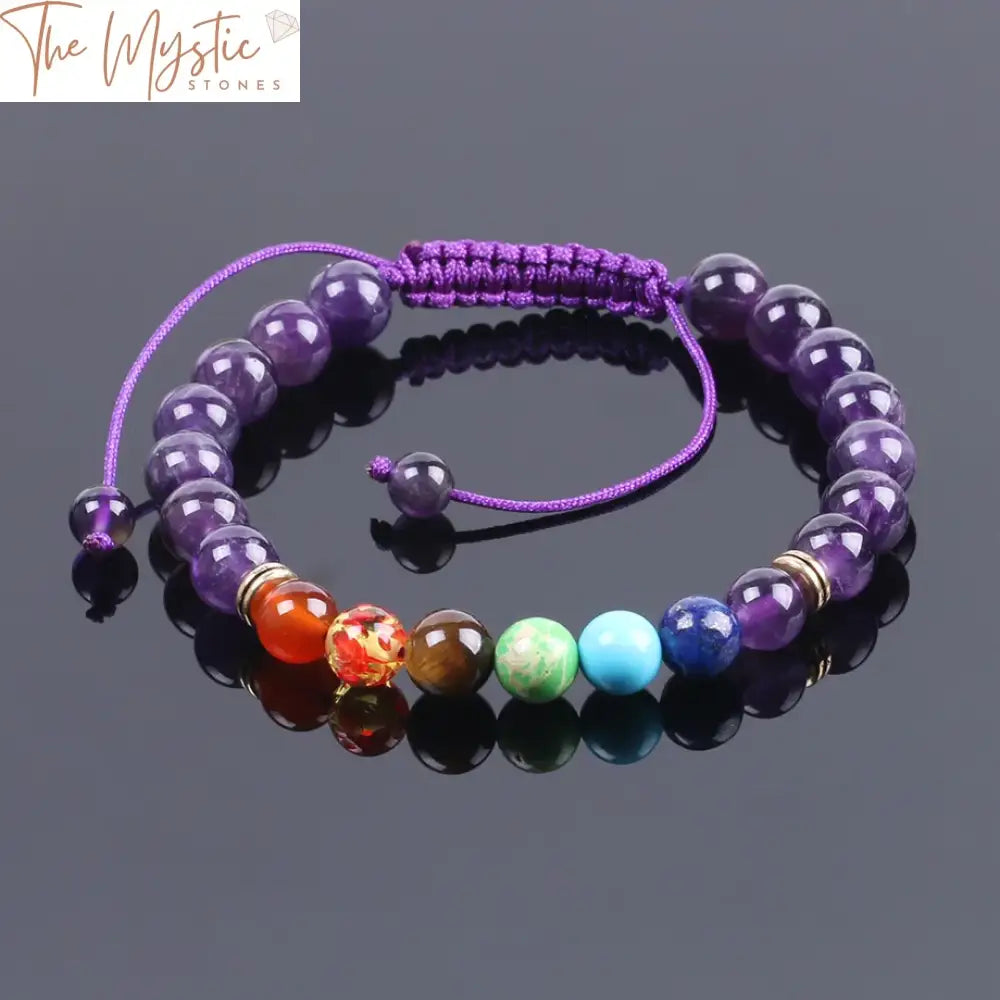 Purple Quartz Chakra Bracelet