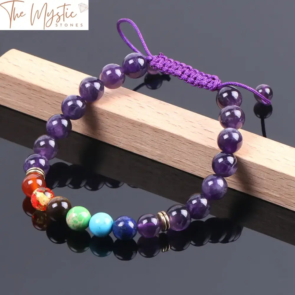 Purple Quartz Chakra Bracelet