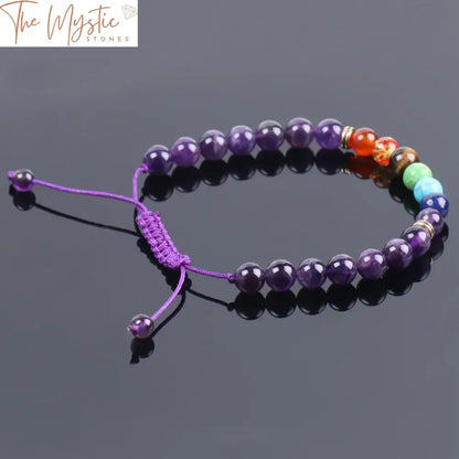 Purple Quartz Chakra Bracelet