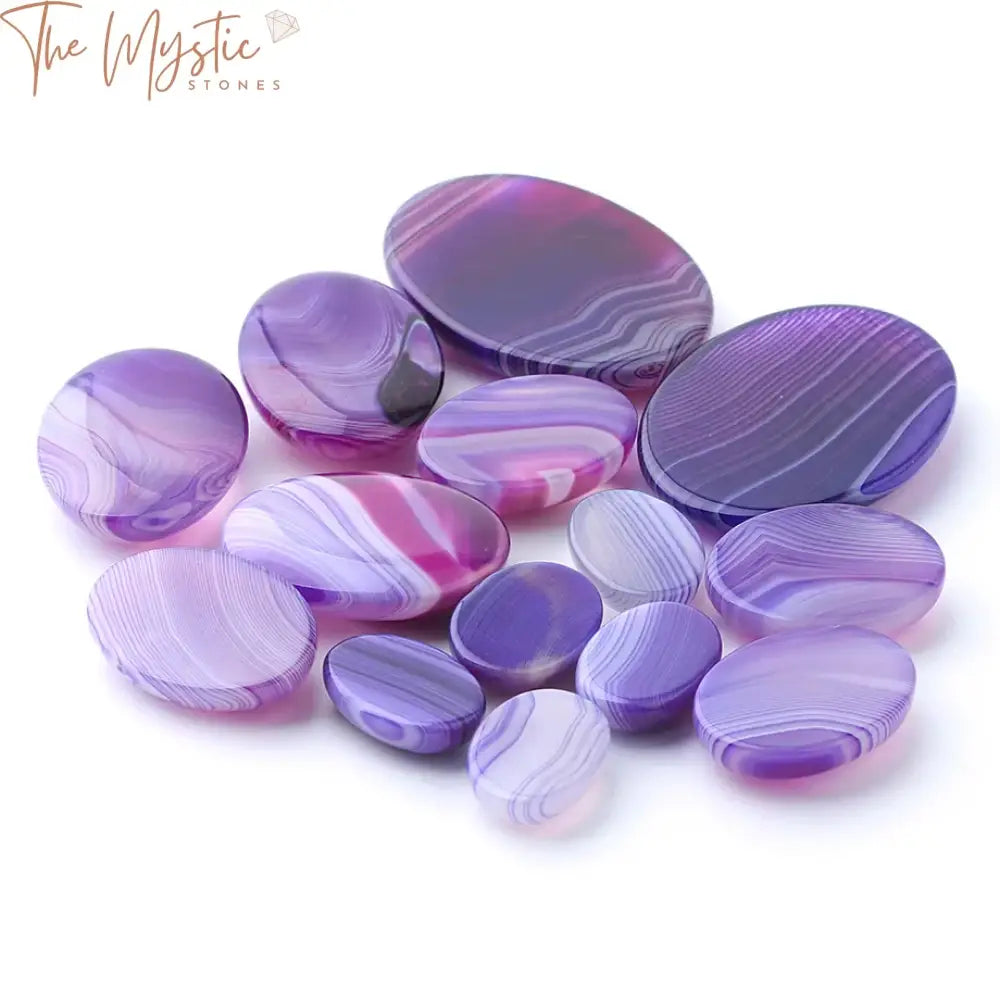 Purple Striped Agate Beads