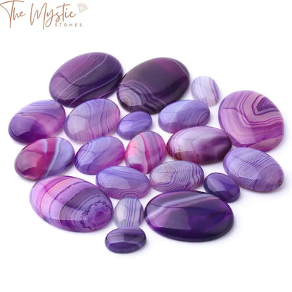 Purple Striped Agate Beads