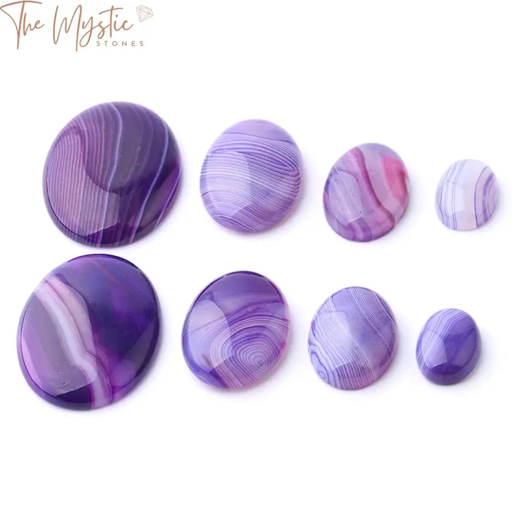 Purple Striped Agate Beads